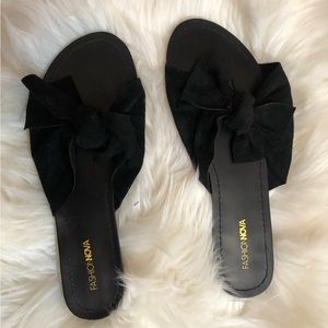 Fashion Nova Black Slides